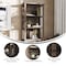 Flash Furniture Stella Modern Farmhouse Wooden Bookcase and Storage Cabinet, 3 Upper Shelves in Gray Wash ZG-027-GRYWSH-GG - alternate 6